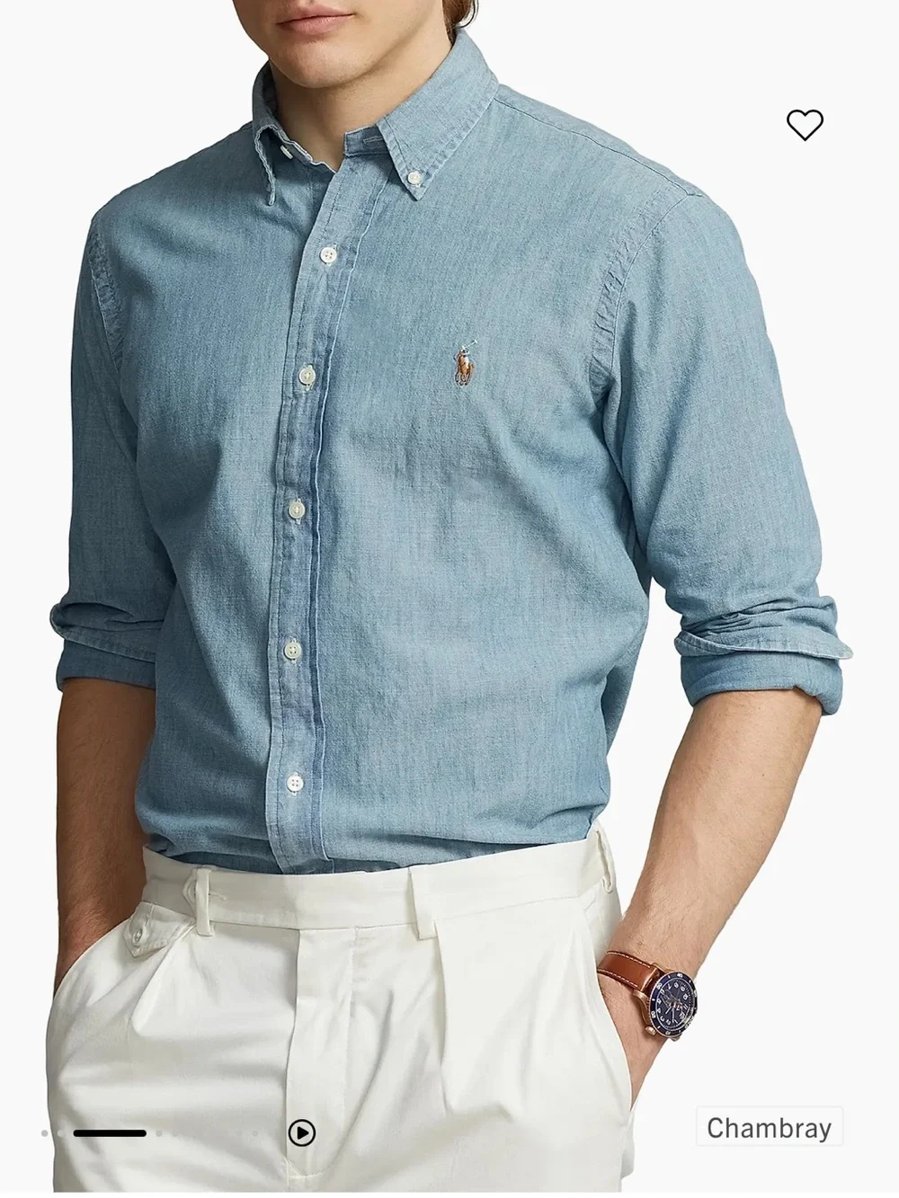 Polo Ralph Lauren- Classic Fit- Chambray Long Sleeve Shirt